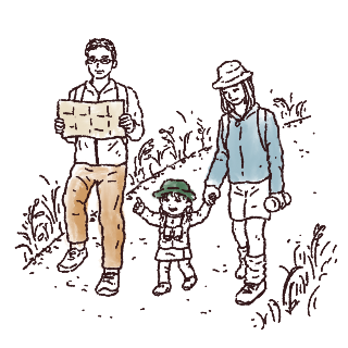 イラスト ハイキング